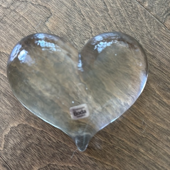 Boda Sweden Vintage Heart Paperweight Swedish Handmade Scandinavian Art Glass - Picture 4 of 4